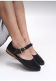 Klasik Gold Tokalı Siyah Loafer aden