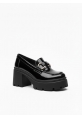  Siyah Rugan Tokalı Kalın Taban Kadın Loafer 849₺ yumi