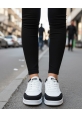 Beyaz Siyah Detaylı Kalın Tabanlı Kadın Sneaker 849₺ city