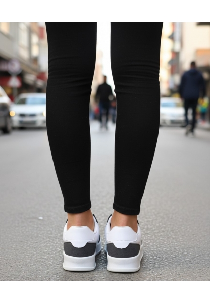 Beyaz Füme Detaylı Bağcıklı  Kadın Sneaker 849₺ city