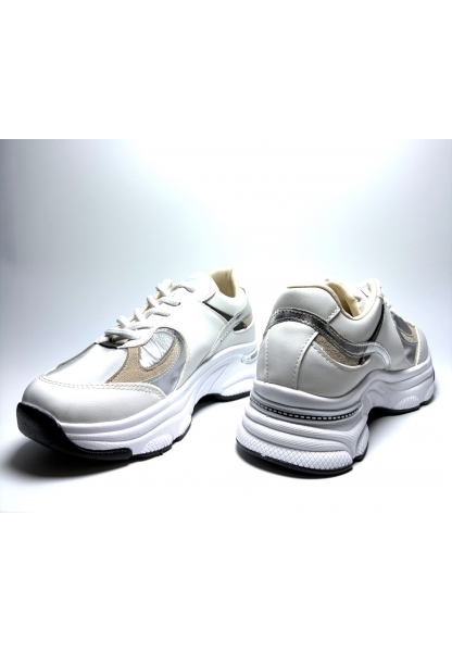 Gümüş Detaylı Kalın Taban Kadın Sneaker keme