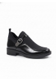 Modern Tokalı Esnek Siyah Loafer Bot | BSK948