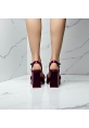 Gümüş Simli Platform Topuklu Ayakkabı teru 599₺