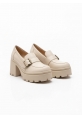 Krem KalınTokalı Kalın Taban Kadın Loafer 849₺ loa
