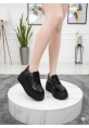 Hakiki Deri Siyah Kadın Platform Sneaker Cela 1999₺