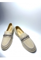 Bej Taş Detaylı Fileli Loafer gate