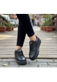 Kadın Siyah Süet Detaylı  Kalın Tabanlı Bağcıklı Sneaker 849₺ city2