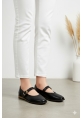 Altın Tokalı Siyah Kadın Loafer  tipo