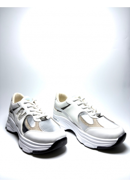 Gümüş Detaylı Kalın Taban Kadın Sneaker keme