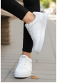 Beyaz-Beyaz Kalın Tabanlı Bağcıklı Kadın Sneaker 849₺ city