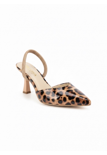 Leopar Desenli  Bantlı Topuklu Terlik poco 599₺