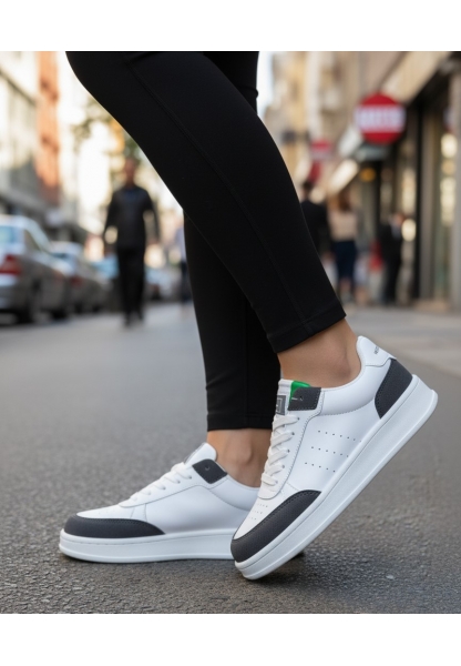 Beyaz Füme Detaylı Bağcıklı  Kadın Sneaker 849₺ city