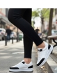 Beyaz Siyah Detaylı Kalın Tabanlı Kadın Sneaker 849₺ city