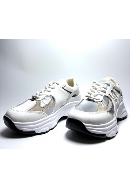 Gümüş Detaylı Kalın Taban Kadın Sneaker keme