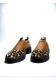 Leopar Desenli Kalın Taban Loafer paze