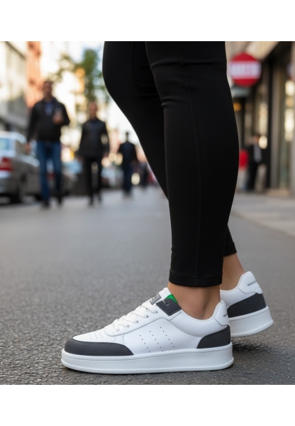 Beyaz Füme Detaylı Bağcıklı  Kadın Sneaker 849₺ city