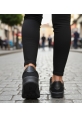 Kadın Siyah Süet Detaylı  Kalın Tabanlı Bağcıklı Sneaker 849₺ city2