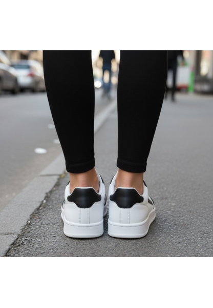 Beyaz Siyah Detaylı Kalın Tabanlı Kadın Sneaker 849₺ city
