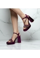Gümüş Simli Platform Topuklu Ayakkabı teru 599₺