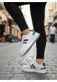 Kadın Beyaz Füme Şeritli Bağcıklı Spor Ayakkabı 849₺ city