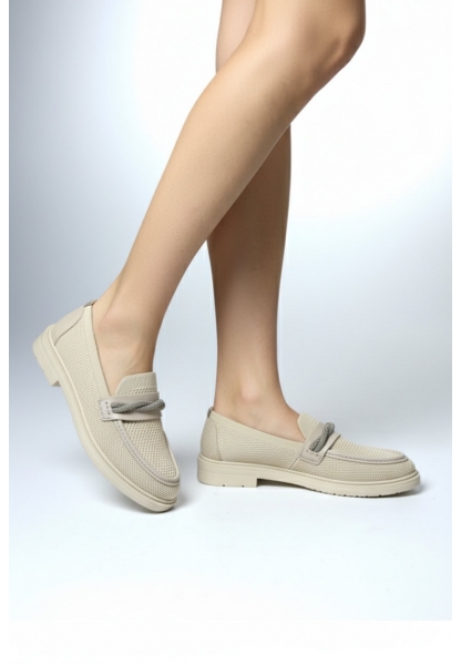 Bej Taş Detaylı Fileli Loafer gate - SADECE 399 TL Kampanyalı Fiyat | Join Polo 32644480