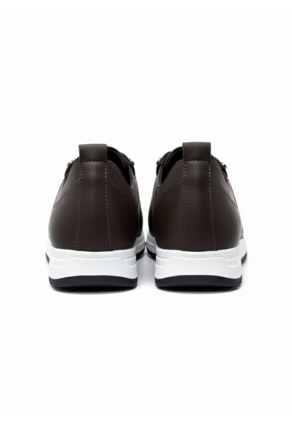 Vegan Deri Koyu Kahve Kadın Sneaker 590₺ | Günlük Rahat ve Şık Suni Deri Spor Ayakkabı Modelleri