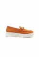 Turuncu Zincir Detaylı Örgü Loafer veze 399.90₺