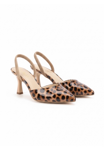Leopar Desenli  Bantlı Topuklu Terlik poco 599₺