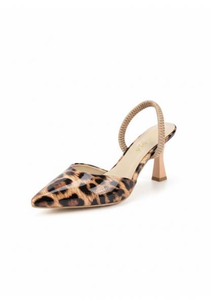 Leopar Desenli  Bantlı Topuklu Terlik poco 599₺