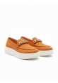 Turuncu Zincir Detaylı Örgü Loafer veze 399.90₺