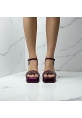 Gümüş Simli Platform Topuklu Ayakkabı teru 599₺