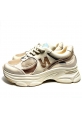 Rose Gold Detaylı Bej Kalın Taban Sneaker keme