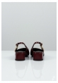 Bordo Rugan Aksesuarlı Kısa Topuklu Ayakkabı - TAMAL 599₺