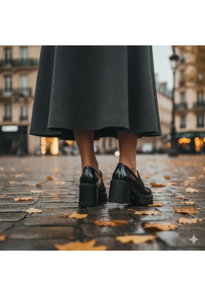 Penny Siyah Rugan  Kalın Taban Kadın Loafer 849₺ jona
