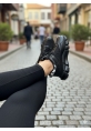 Siyah Transparan Detaylı Kalın Taban Spor Ayakkabı 699₺ flet