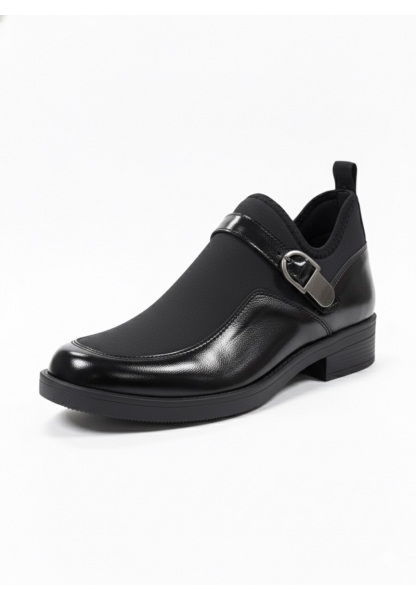 Modern Tokalı Esnek Siyah Loafer Bot | BSK948