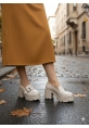Krem KalınTokalı Kalın Taban Kadın Loafer 849₺ loa