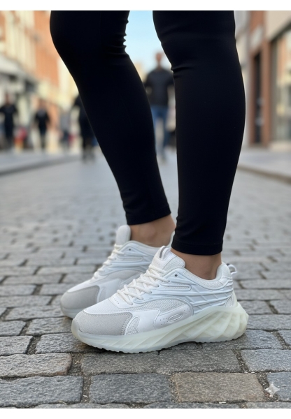 Beyaz Renk Şeffaf Taban Spor Ayakkabı 699₺ flet - Günlük Rahat Sneaker KADIN SPOR | Join Polo 54850003