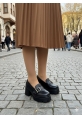 Klasik Kalın Tabanlı Siyah Tokalı Topuklu Loafer 849₺ loa
