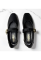 Altın Tokalı Siyah Kadın Loafer  tipo