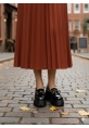  Siyah Rugan Tokalı Kalın Taban Kadın Loafer 849₺ yumi