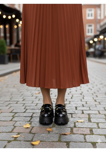  Siyah Rugan Tokalı Kalın Taban Kadın Loafer 849₺ yumi